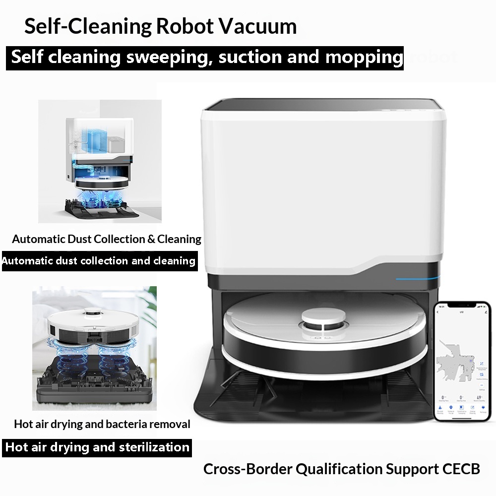 X20 Self-Cleaning Robot - Household Fully Automatic Hot Air Drying, Sterilization, Sweeping, Suction, And Mopping_voghion.com