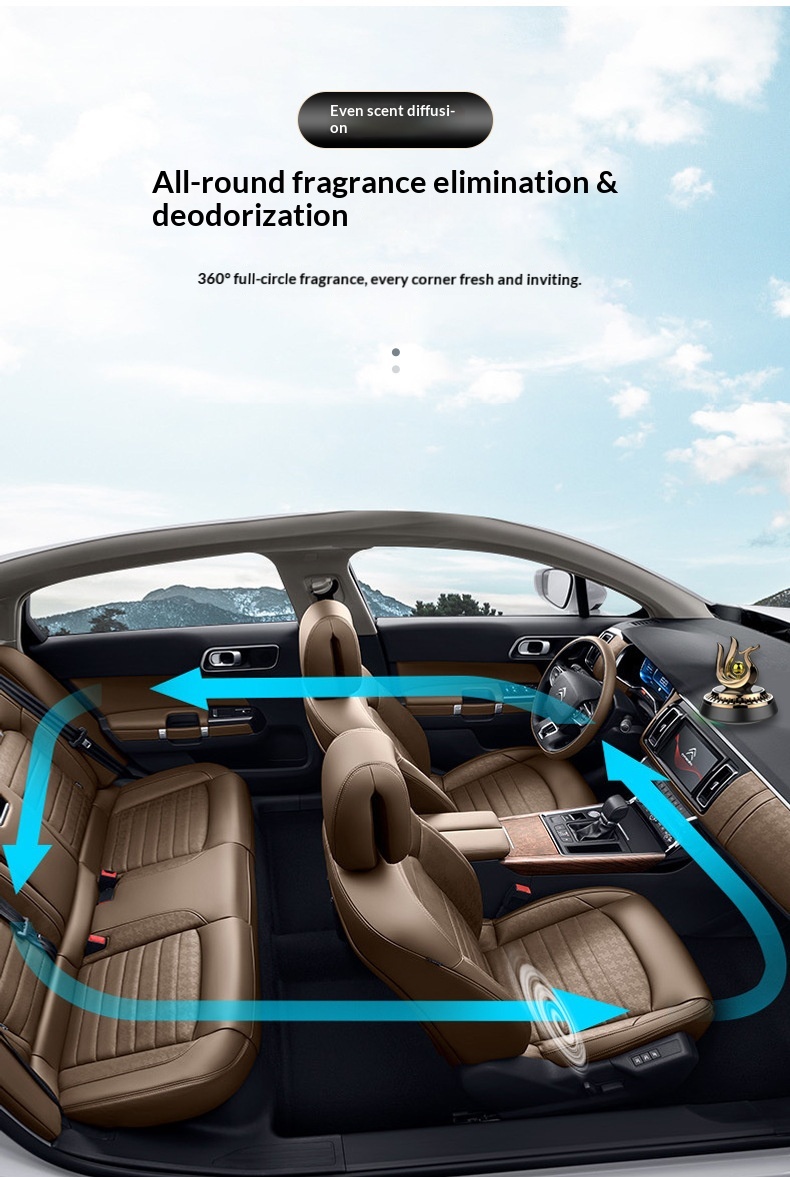 Solcelle bil luftfrisker roterende helikopter ornament_voghion.com