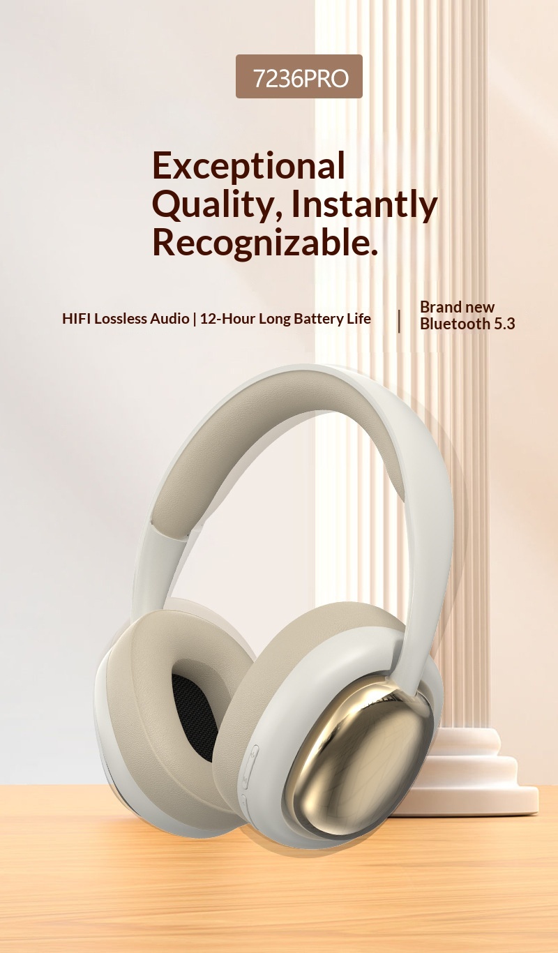 Over-ear Bluetooth Headphones Stereo Wireless For Sports Mobile_voghion.com