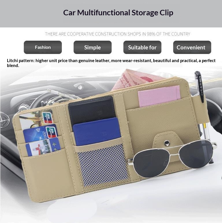 New Sun Visor Multi-Functional Storage Sunshade Special Glasses Clip Car Accessories_voghion.com