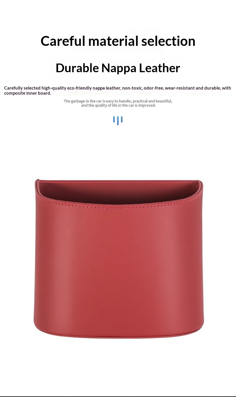 Cestino universale in pelle da appendere all'interno dell'auto, multifunzionale, per riporre oggetti e organizzare le portiere anteriori e posteriori._voghion.com