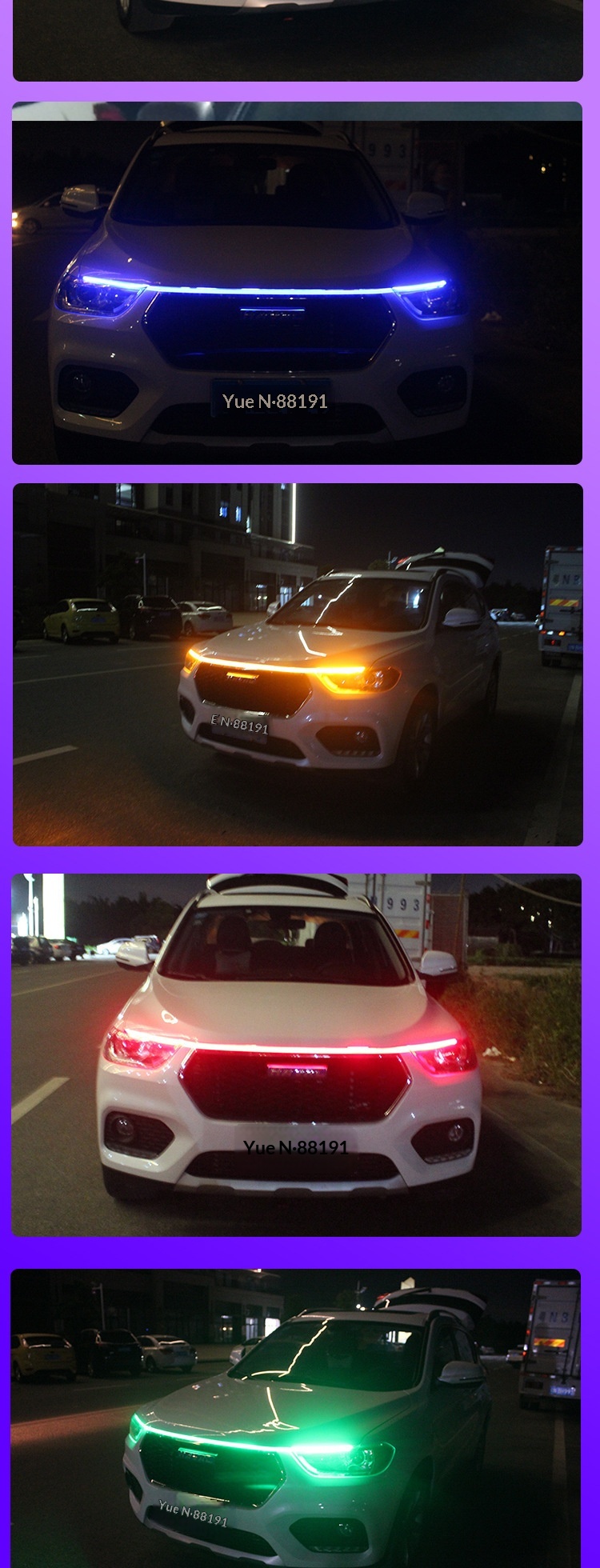 Cross-Border Products Headlight LED Daytime Running Car Modification Decoration Universal Soft Atmosphere Through Light_voghion.com