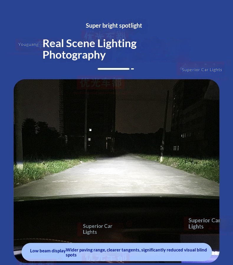 Youguang Car Laser Headlight LED Front H4 71 Lens Bulb Near And Far Integrated Strong Light Super Bright 12V 24V 5_voghion.com