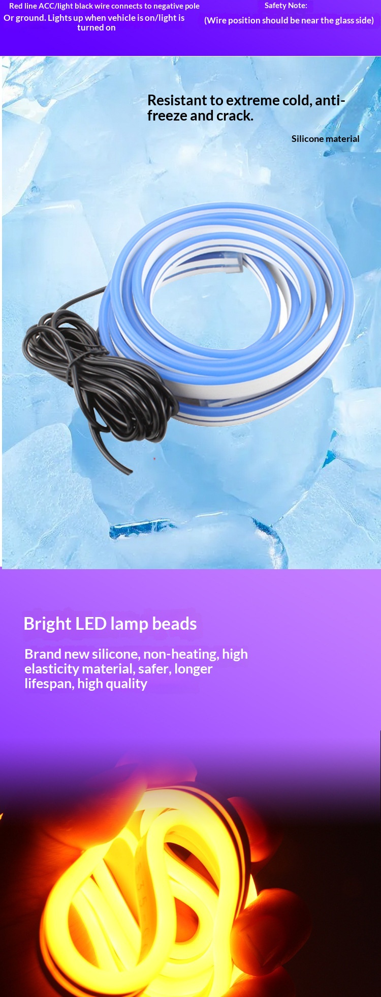 Cross-Border Products Headlight LED Daytime Running Car Modification Decoration Universal Soft Atmosphere Through Light_voghion.com