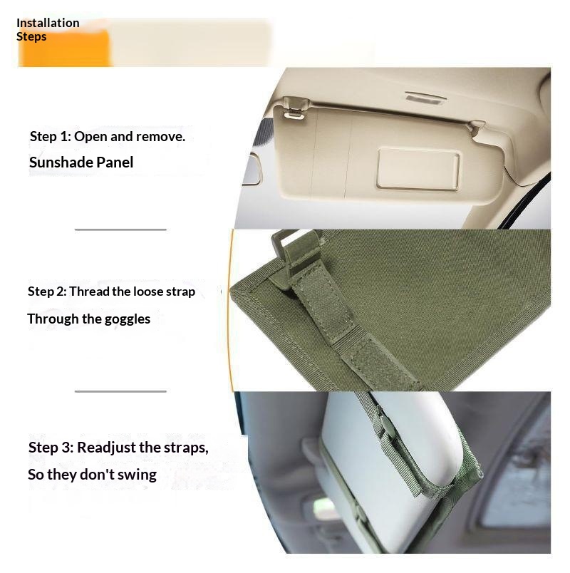 Car Sun Visor Makeup Mirror Storage Tactical Accessory Organizer Molle Miscellaneous Bag Hanging Type_voghion.com