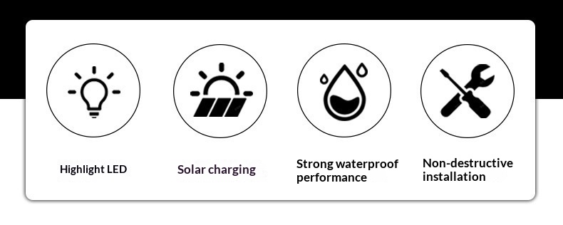 Solar Led Warning Light For Motorcycle Bicycle And Car Anti-collision_voghion.com