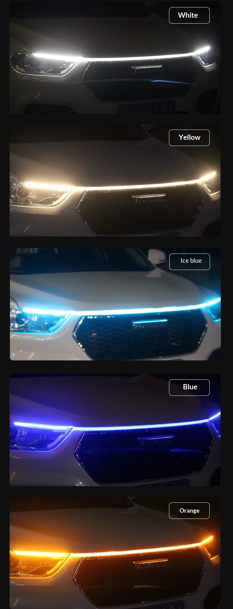 Cross-Border Products Headlight LED Daytime Running Car Modification Decoration Universal Soft Atmosphere Through Light_voghion.com