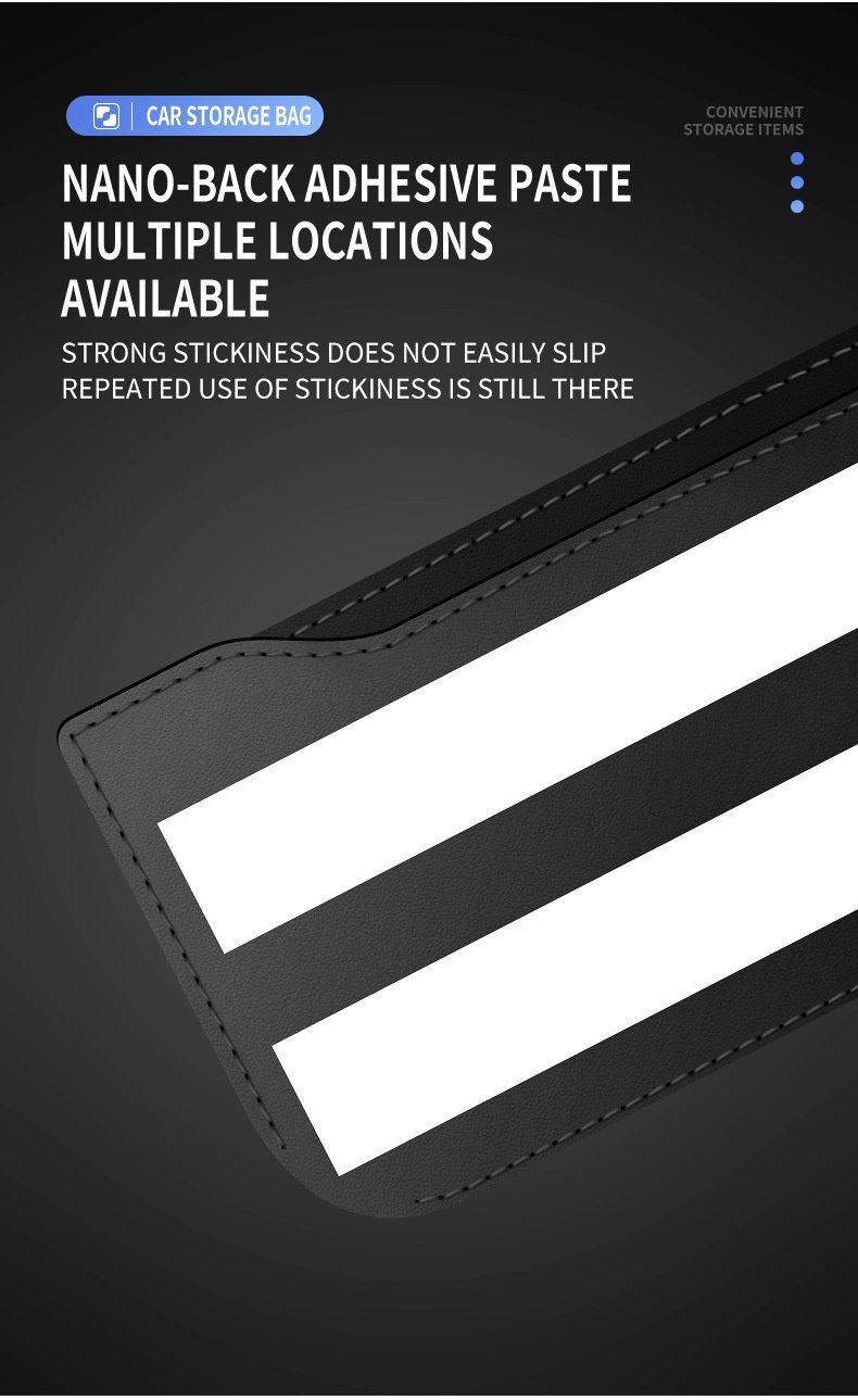 Netvak voor bonnetjes, pasjes, telefoon, multifunctionele opbergtas aan de zijkant, complete auto-interieuraccessoires_voghion.com