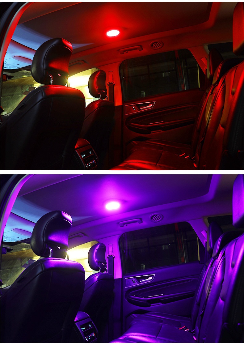 Led atmosfærelys til bil med musikstyring og disco effekt_voghion.com
