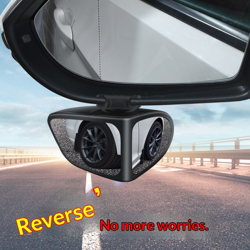Small Round View Auxiliary Car Rearview Reflective 360 Dual Forward Blind Spot Wheel Mirror_voghion.com