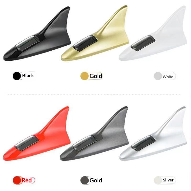 Luce LED a LED per segnalazione anticollisione posteriore auto, a forma di pinna di squalo, con laser solare e funzione anti-collisione._voghion.com