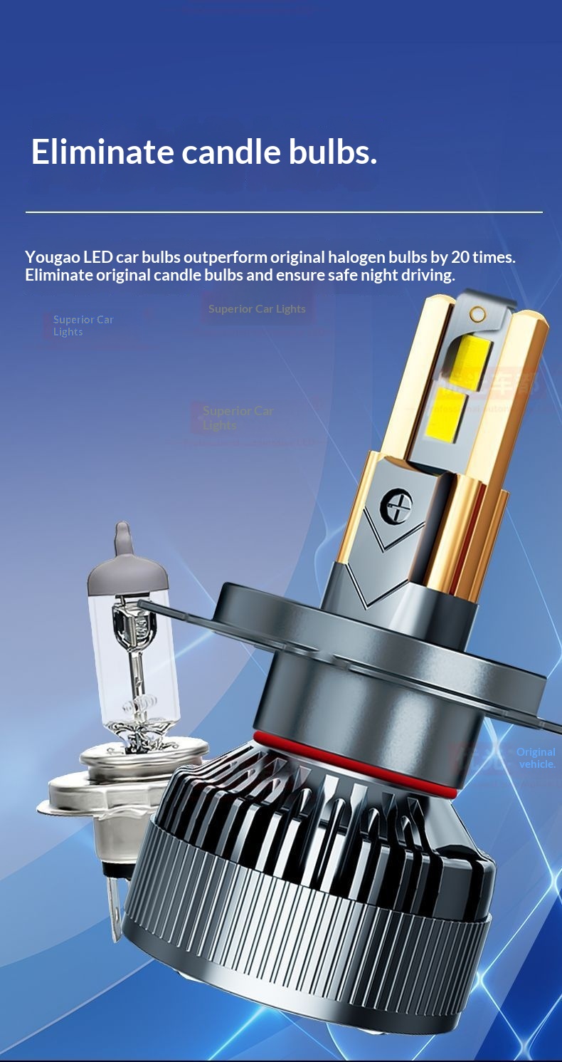 Youguang Car Laser Headlight LED Front H4 71 Lens Bulb Near And Far Integrated Strong Light Super Bright 12V 24V 5_voghion.com