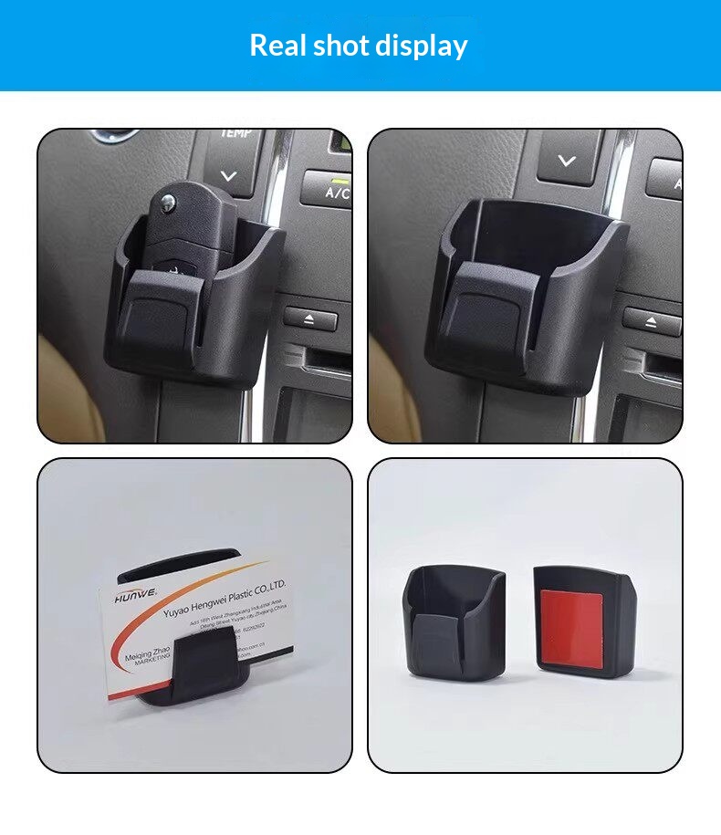 Scatola portaoggetti multifunzione per telecomando nella console centrale dell'auto, porta carte, gancio portachiavi_voghion.com