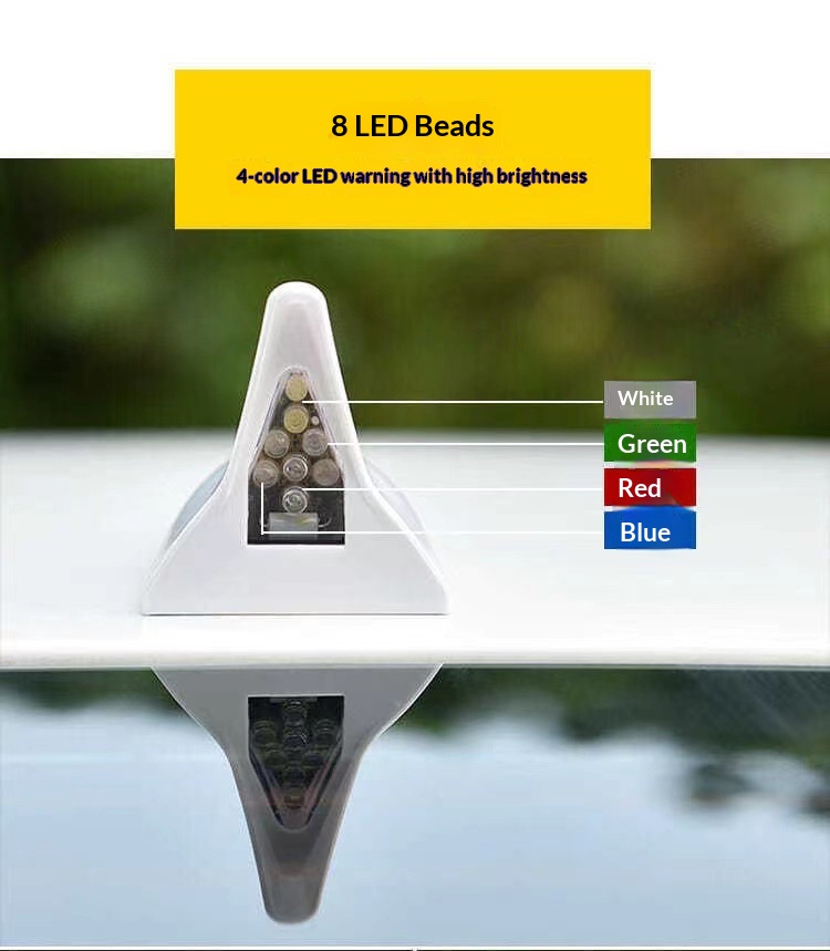 Luce posteriore antinebbia solare a pinna di squalo led_voghion.com