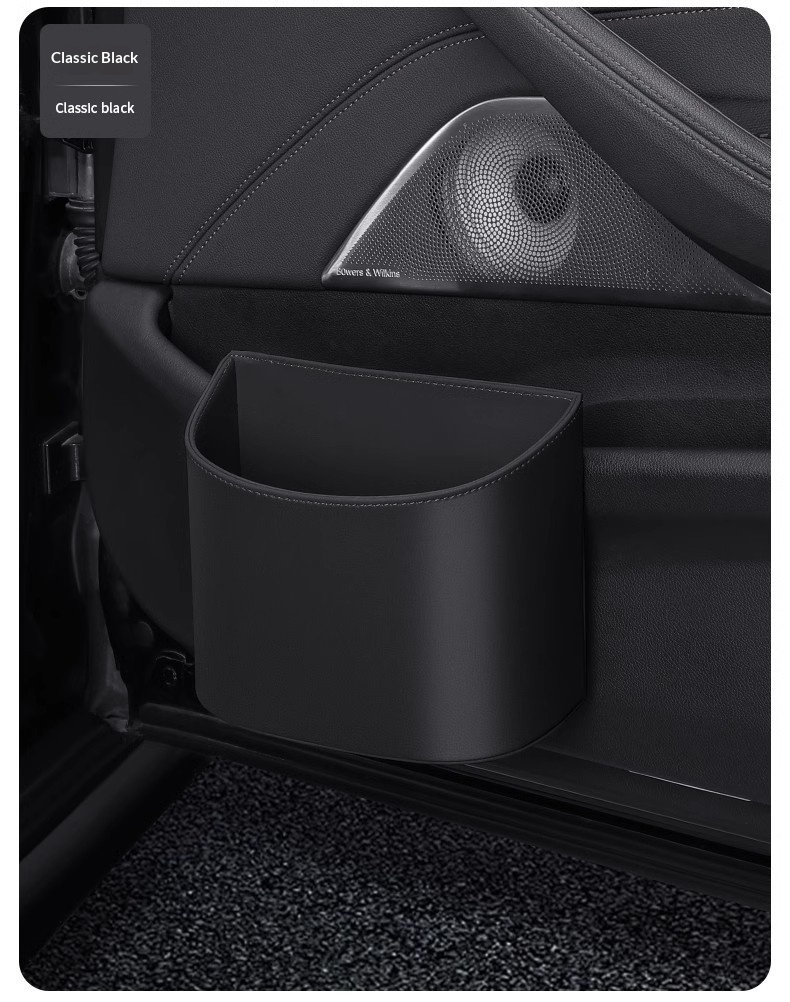 Cestino universale in pelle da appendere all'interno dell'auto, multifunzionale, per riporre oggetti e organizzare le portiere anteriori e posteriori._voghion.com