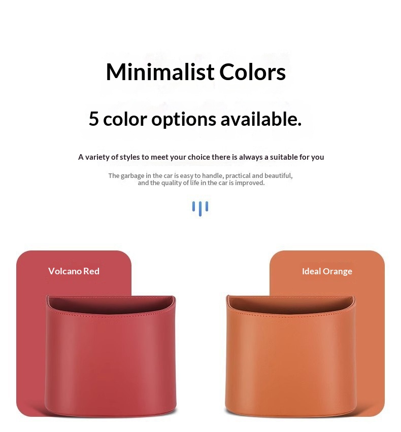 Cestino universale in pelle da appendere all'interno dell'auto, multifunzionale, per riporre oggetti e organizzare le portiere anteriori e posteriori._voghion.com