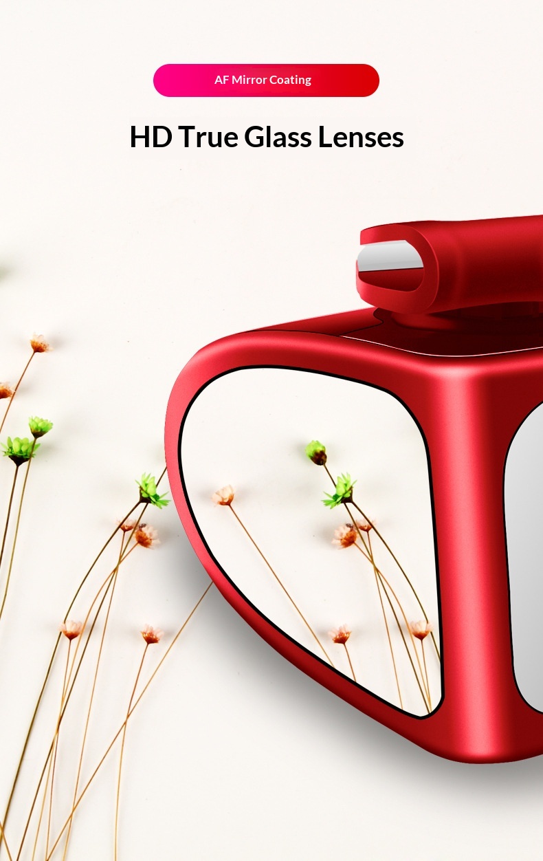 Specchietto retrovisore ausiliario per auto, piccolo, rotondo, riflettente a 360°, con doppio specchio anteriore per l'individuazione dell'angolo cieco._voghion.com