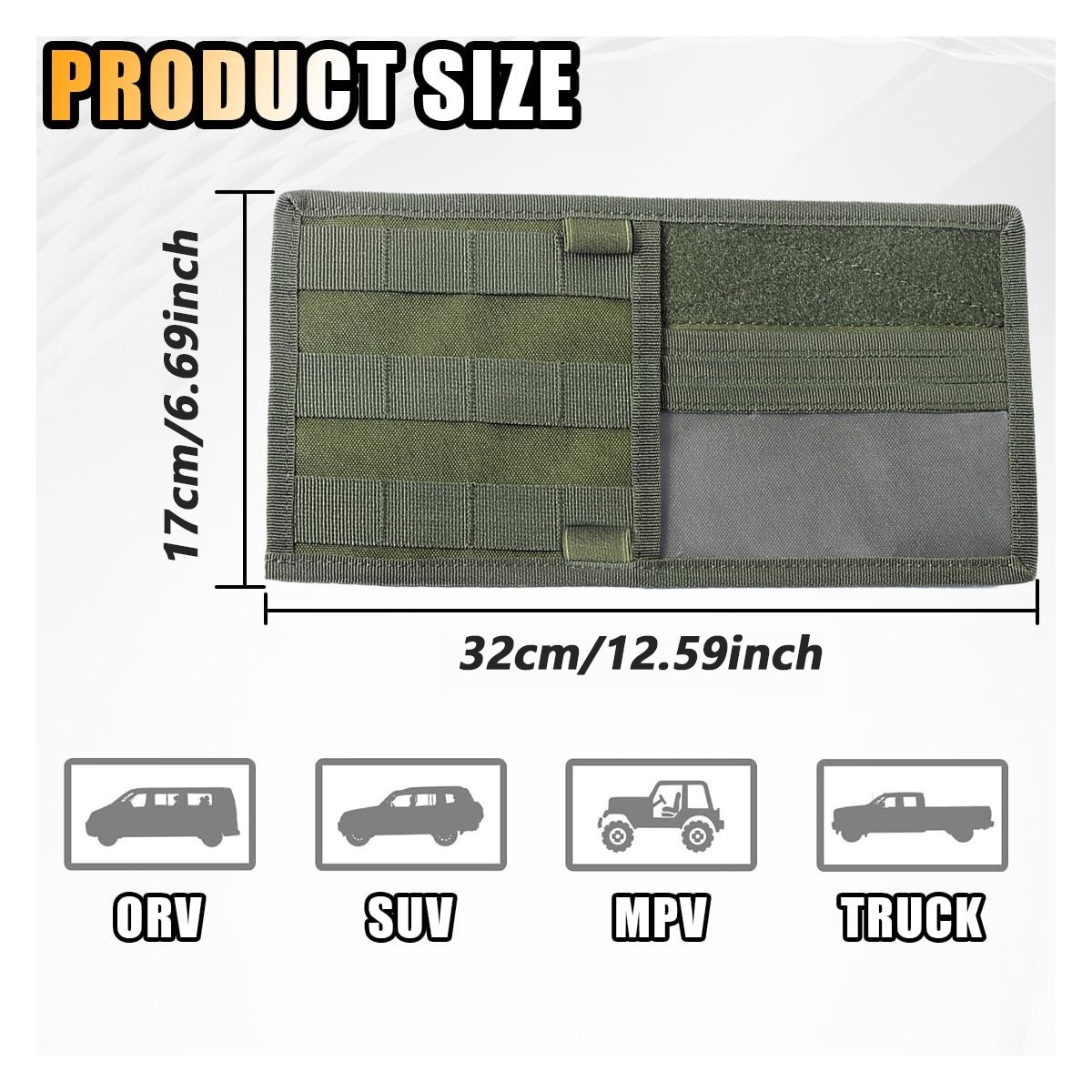 Car Sun Visor Makeup Mirror Storage Tactical Accessory Organizer Molle Miscellaneous Bag Hanging Type_voghion.com