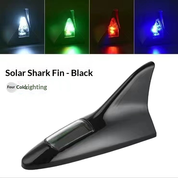 Luce LED a LED per segnalazione anticollisione posteriore auto, a forma di pinna di squalo, con laser solare e funzione anti-collisione._voghion.com