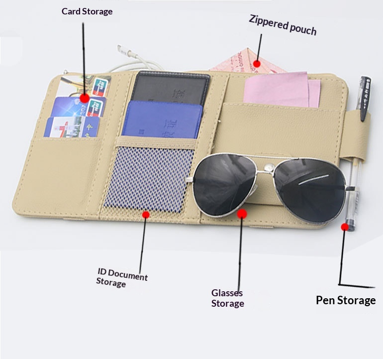 New Sun Visor Multi-Functional Storage Sunshade Special Glasses Clip Car Accessories_voghion.com