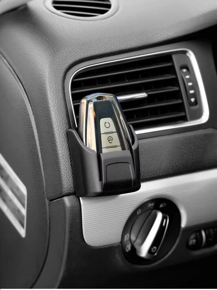 Scatola portaoggetti multifunzione per telecomando nella console centrale dell'auto, porta carte, gancio portachiavi_voghion.com