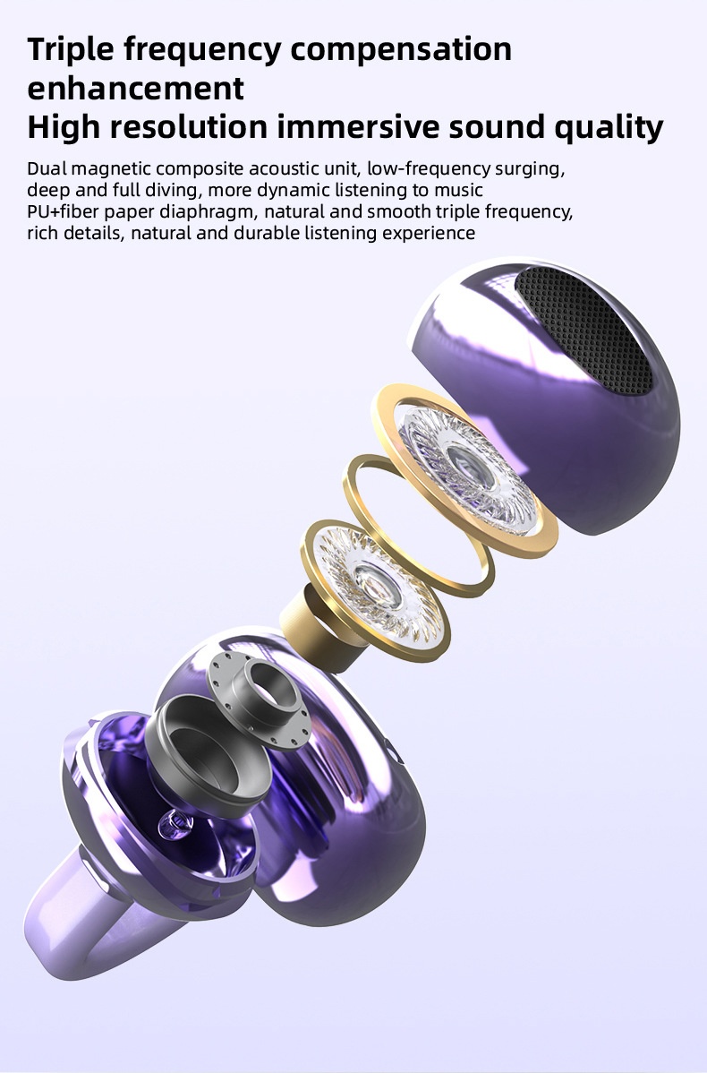 Wireless Bluetooth Ear Clip Headphones With Noise Cancellation_voghion.com