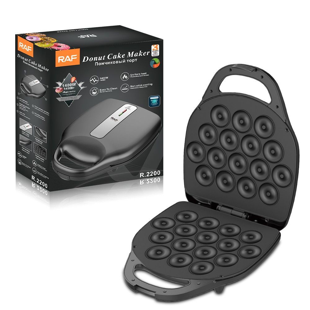 RAF Multifunktions-Brottoaster, Waffeleisen, Haushaltsgerät, doppelseitig beheizt, Donut-Maker, Frühstücksgerät, EU-Standard_voghion.com