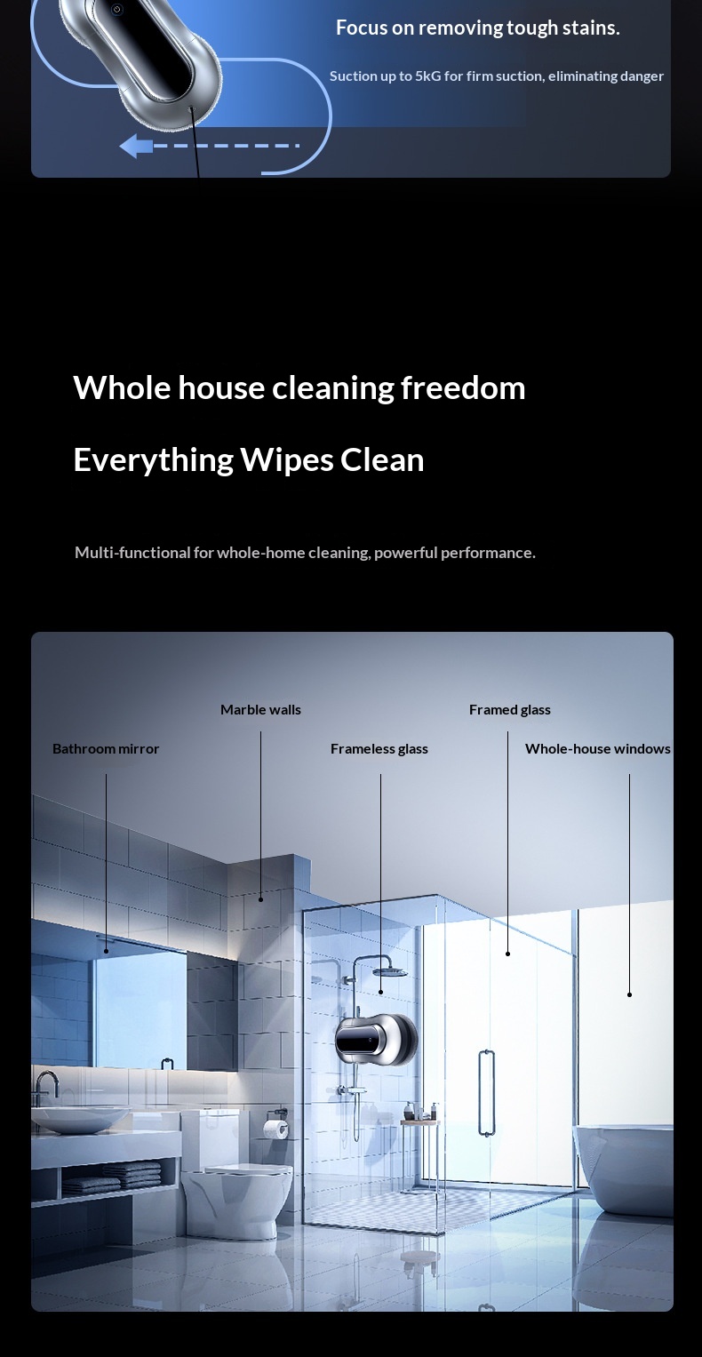 Water Spray Robot Automatic Household Window Glass Cleaning Artifact Double-Sided Cleaner/Device/Plug_voghion.com