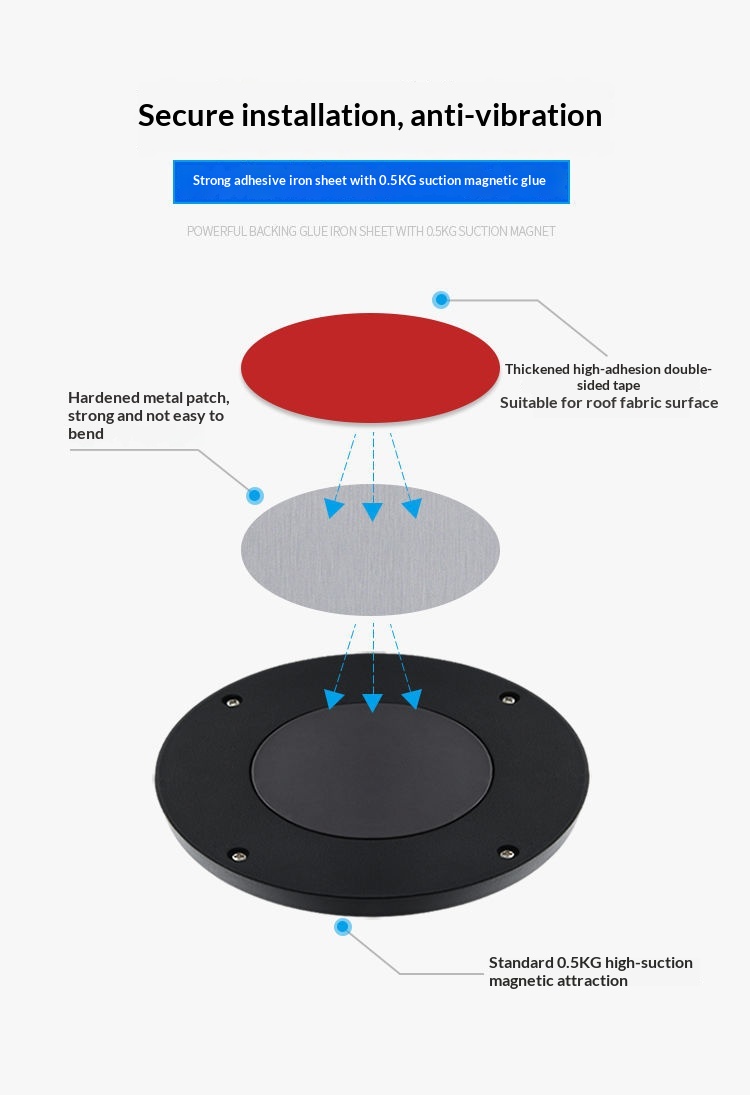 Éclairage LED sans installation pour coffre arrière, plafonnier de lecture intérieur de voiture_voghion.com