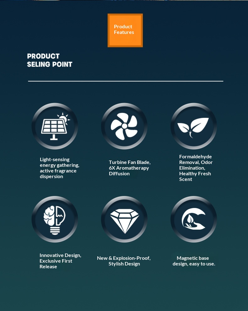 Solcelle bil luftfrisker roterende helikopter ornament_voghion.com