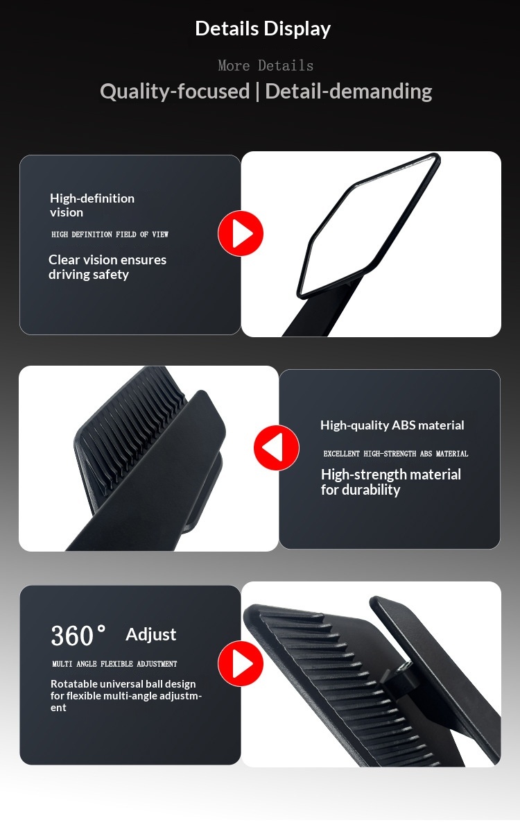 Adatto per monopattino elettrico, specchietto retrovisore ad ala fissa, maniglia in plastica, PP leggero, modificato, pieghevole, catarifrangente per retromarcia_voghion.com