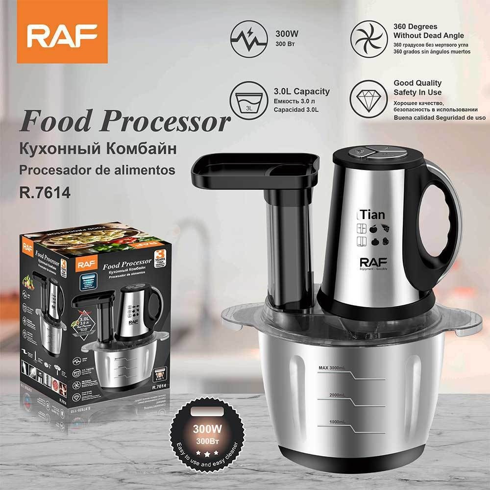 RAF EU Standard Cross-Border Household Meat Grinder Mincer Portable Multi-Functional Food Processor Stainless Steel_voghion.com