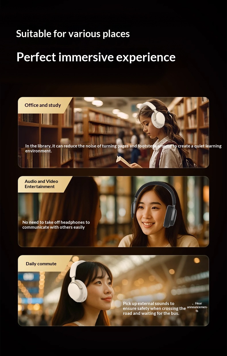 Bluetooth Headphones Wireless Stereo Over-ear Headset For Mobile_voghion.com