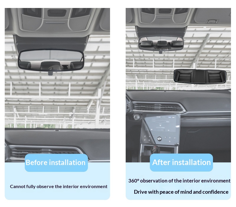 Source Factory Wide View Interior Custom Reversing HD Car Rearview Mirror_voghion.com