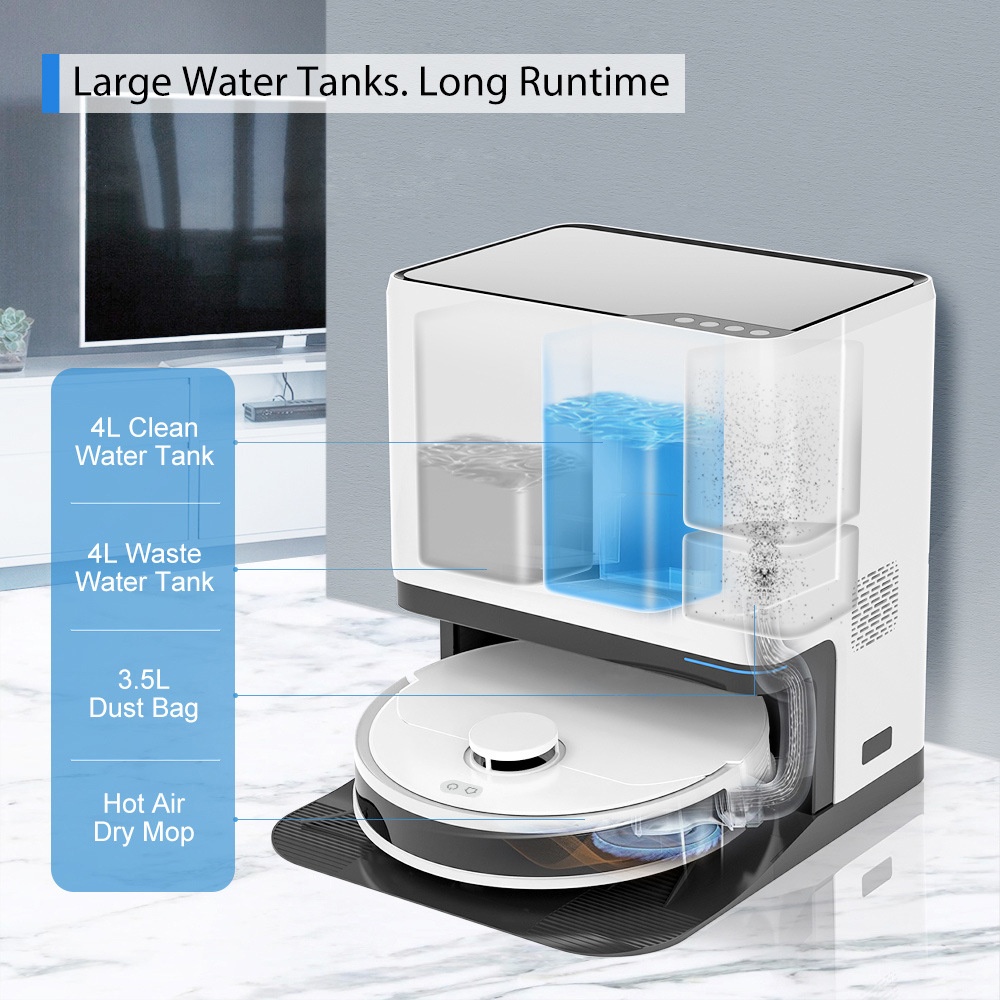 X20 Self-Cleaning Robot - Household Fully Automatic Hot Air Drying, Sterilization, Sweeping, Suction, And Mopping_voghion.com