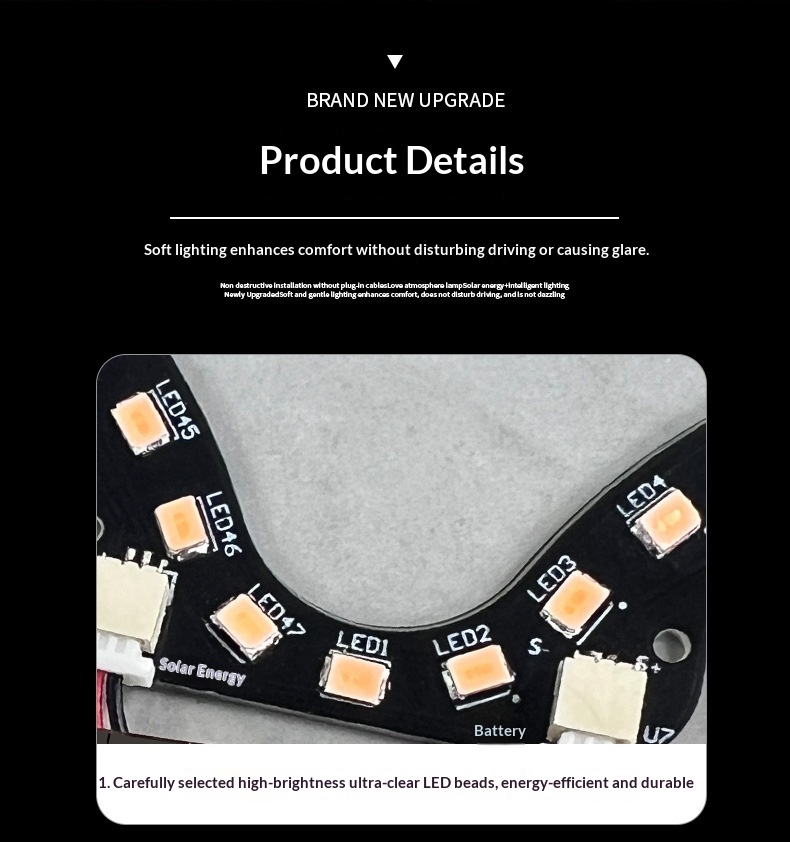 Cross-border Heart Gesture LED Decorative Bottle-shaped Car Window Atmosphere Light, Butterfly Sensor, Solar-powered_voghion.com