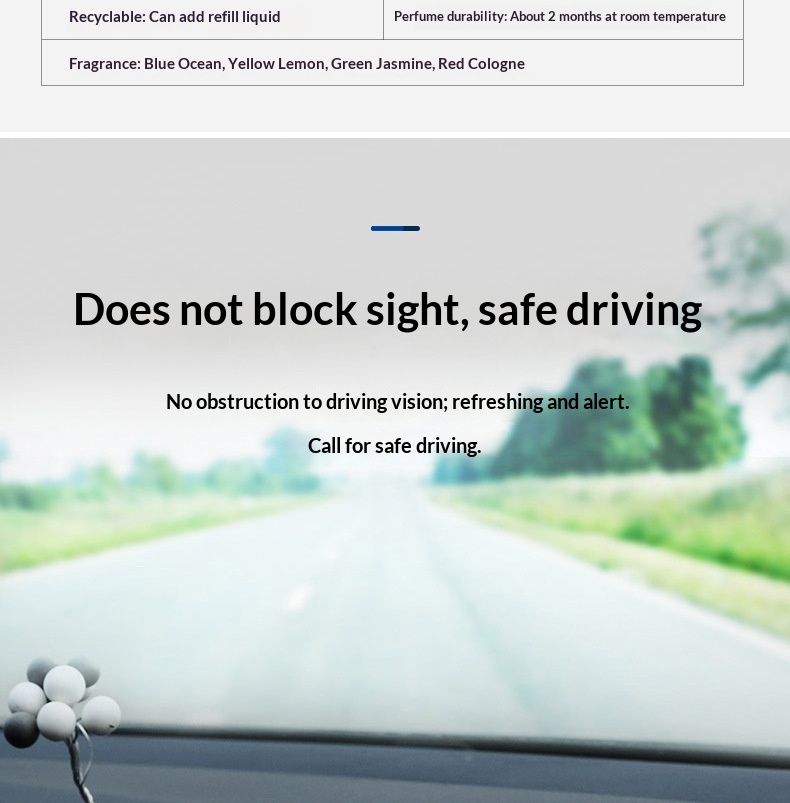 Bil luftfrisker med köln og jasmin duft langvarig_voghion.com