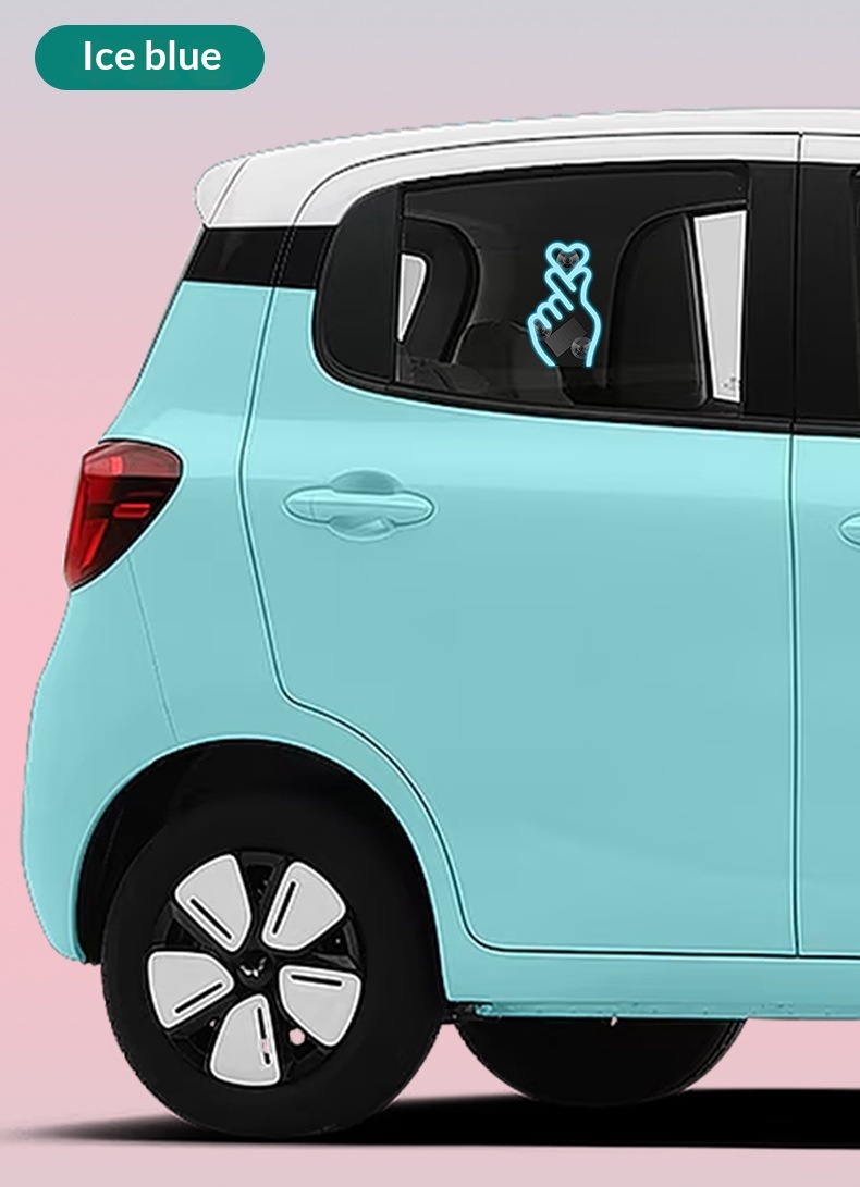 Heart Solar Decorative LED Warning Triangle Rear Window Car Fun Cute Atmosphere Light_voghion.com