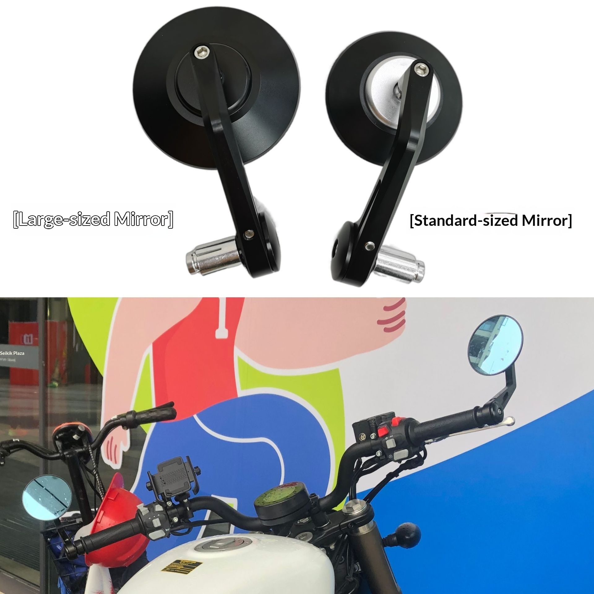 Kit espelho retrovisor dobrável elétrico em alumínio cnc_voghion.com