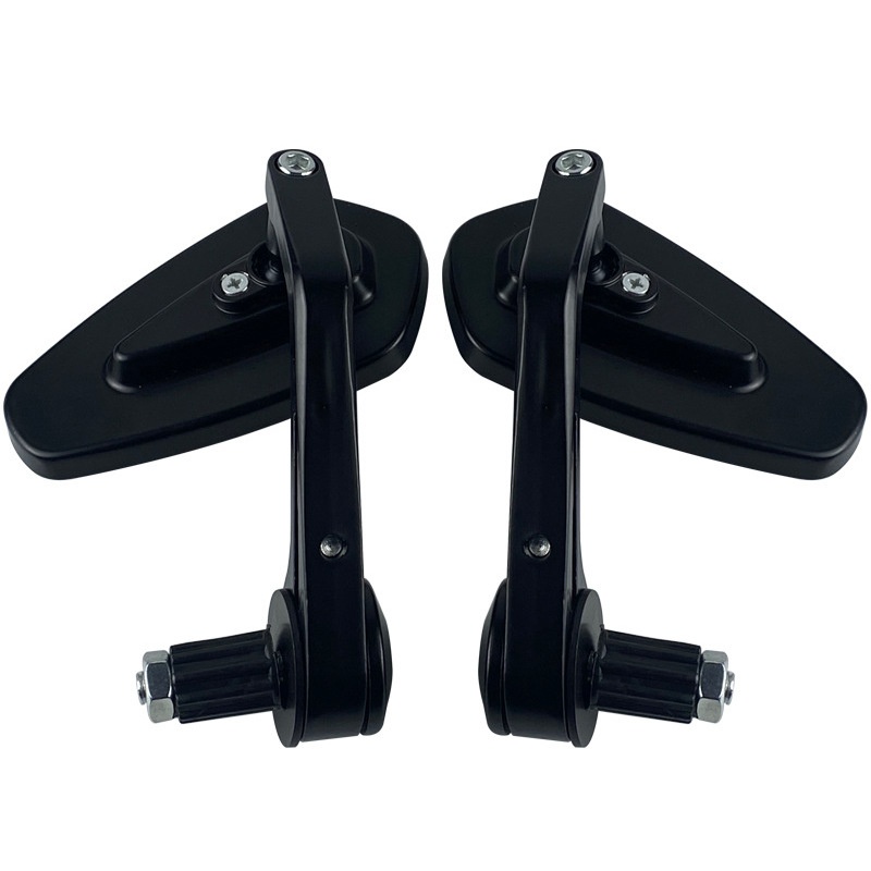 Motorcycle Electric Vehicle Folding Handlebar End Cap Reflective Rearview Rotatable Blue Mirror_voghion.com