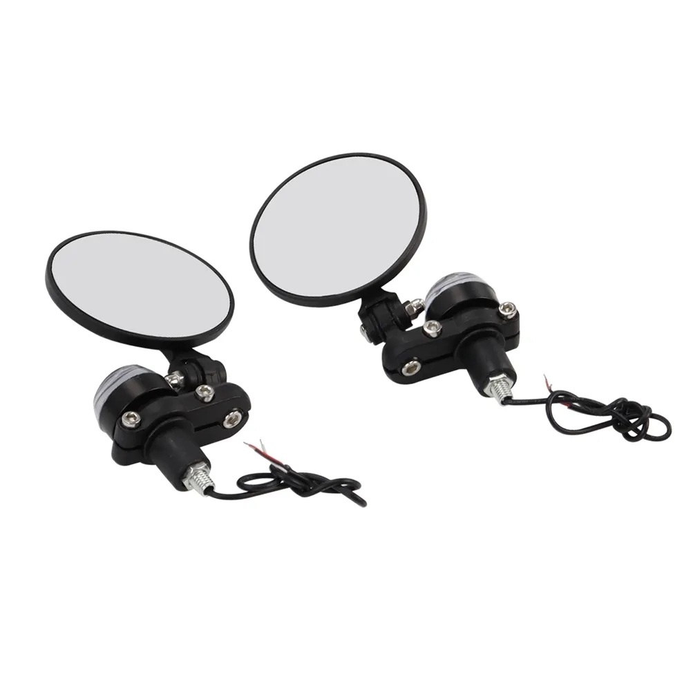 Motorcycle Harley Prince Modified Retro Folding Handlebar Rearview Reversing Mirror Reflector_voghion.com