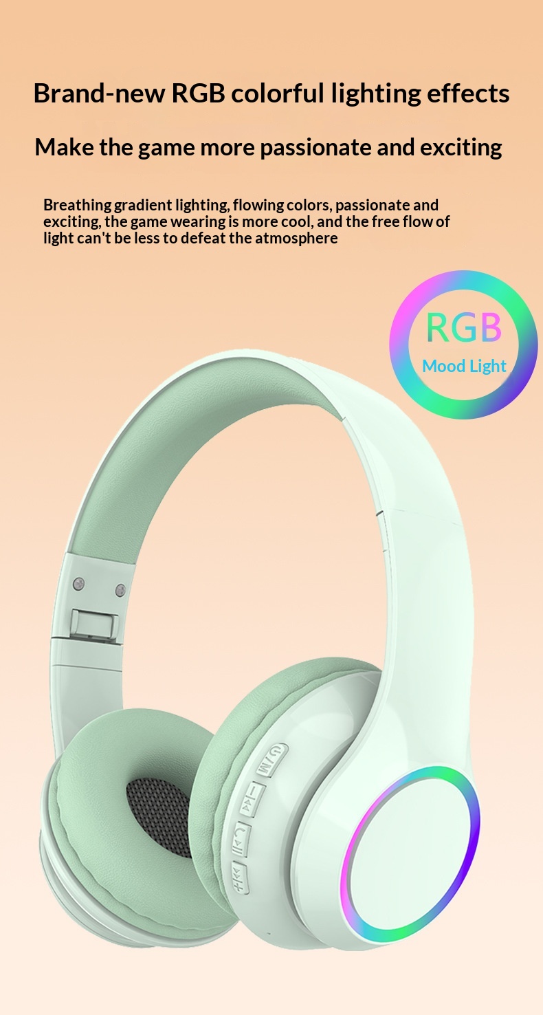 Wireless Bluetooth Over-ear Headphones With Led Lighting_voghion.com