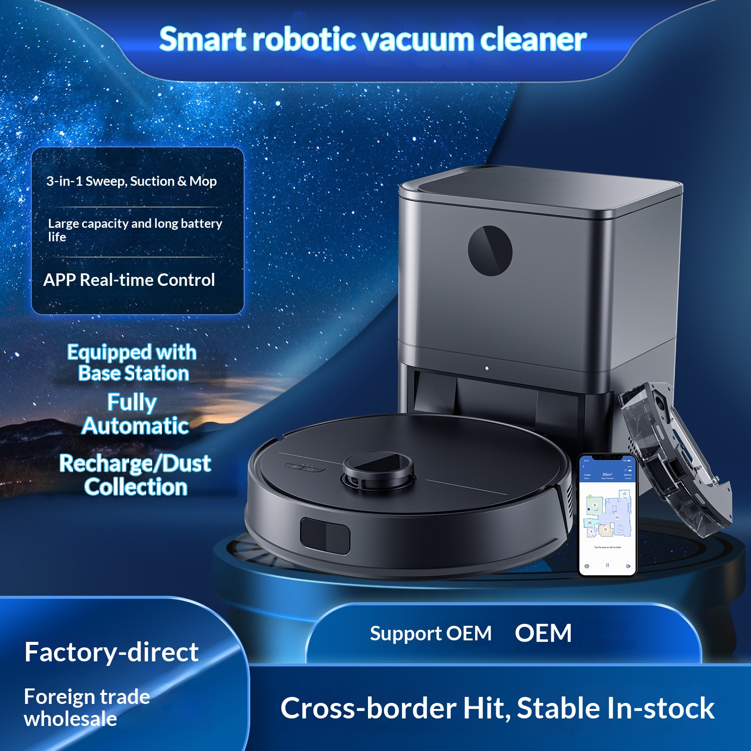 Cross-border M30+ Robot Cl, Intelligent Fully Automatic Recharging Dustbin, LDS Whole House Mapping Laser Vacuum_voghion.com