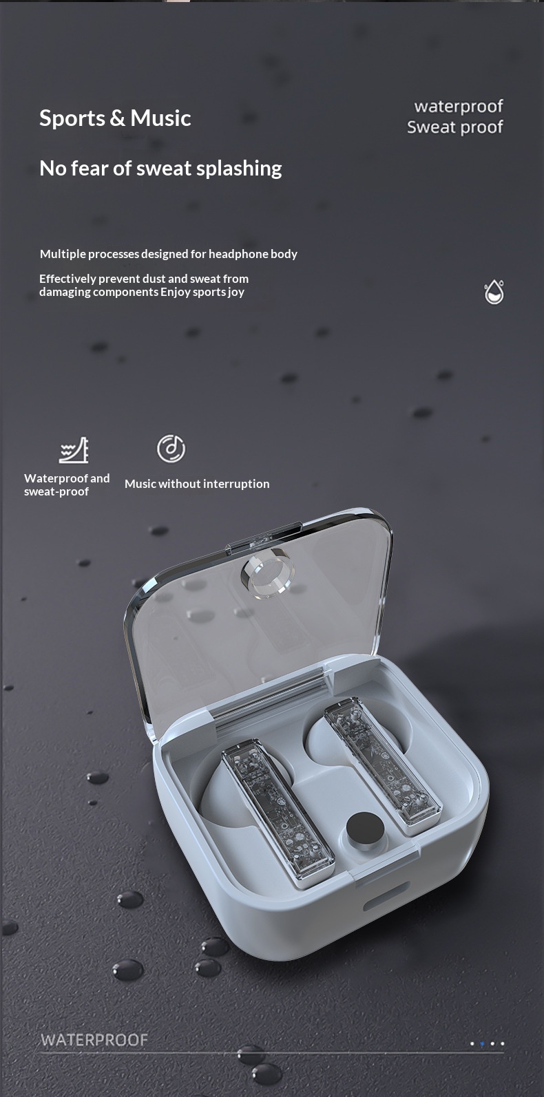 New Transparent Mini Bluetooth In-Ear TWS Wireless Earphones Customized_voghion.com