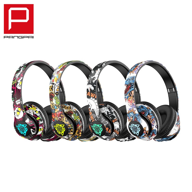 Modello privato transfrontaliero P35 Tendenza nazionale Graffiti Cuffie wireless Auricolari Bluetooth Supporto personalizzazione_voghion.com