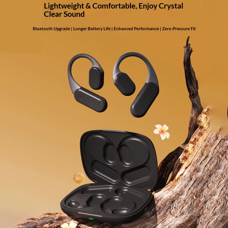 True Bone Conduction Bluetooth Headphones With Noise Cancellation_voghion.com