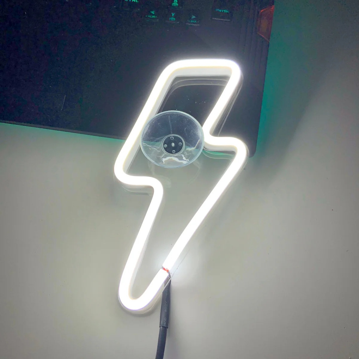 Triangle Glowing Interior Decoration Sticker Heart Atmosphere Modified Neon Car Window Ambient Light_voghion.com
