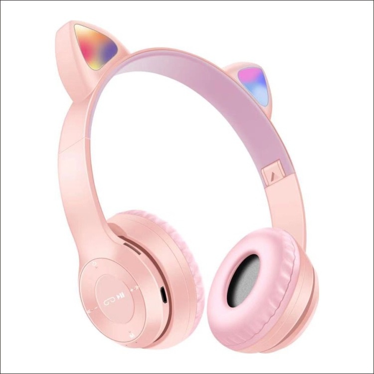 Kabellose Katzenohr-bluetooth-kopfhörer Mit Led Für Gaming_voghion.com