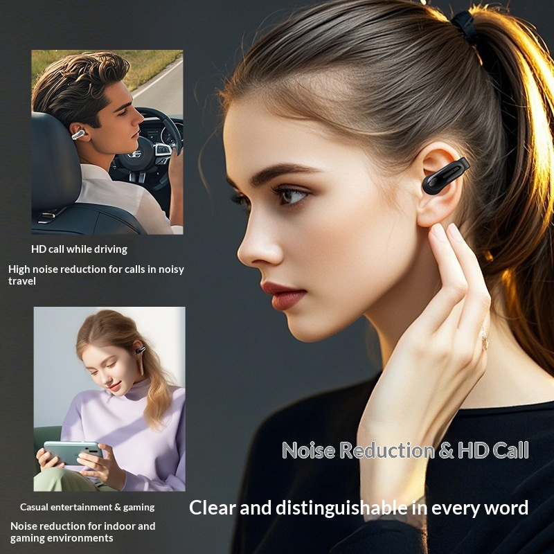 2025 New Wireless Bluetooth Earphones Noise Cancelling Long Battery Life In-Ear Sound Quality Open-Ear Sports Ear Hook_voghion.com