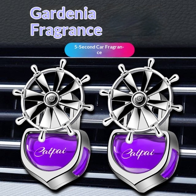 Vent Rotating Perfume Car Air Conditioning Essential Oil Steering Wheel Long-lasting Light Fragrance Odor Removal_voghion.com